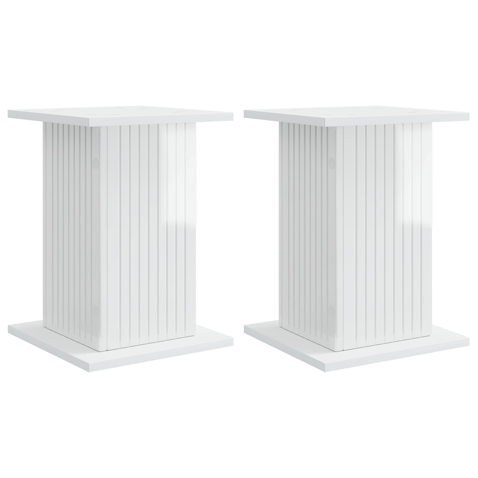 Stalak za biljke 2 pcs Bijela visokog sjaja 30,5 x 30 x 43 cm