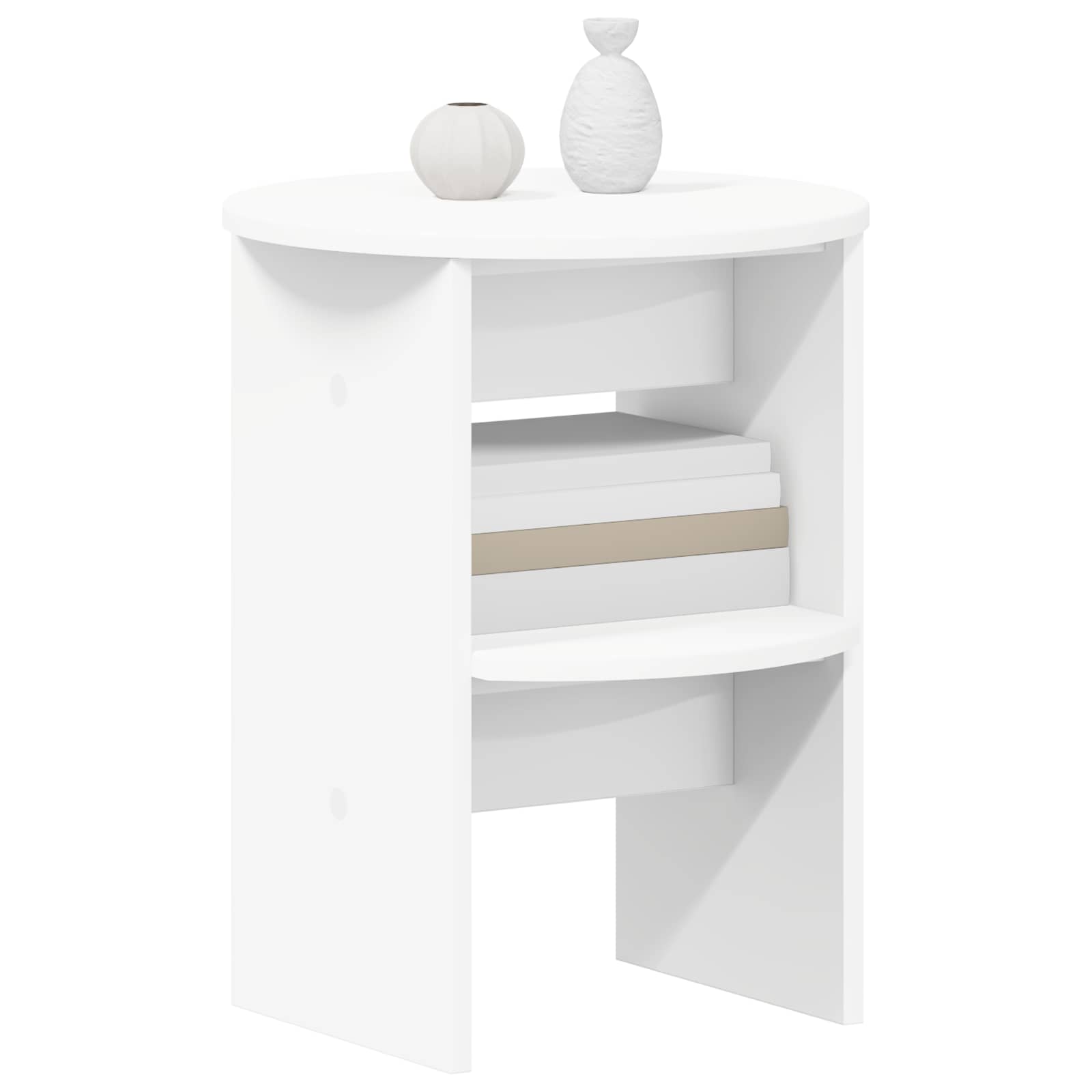 Pomoćni ormarić 2 pcs Bijeli Ø40 x 50 cm Konstrukcijsko drvo