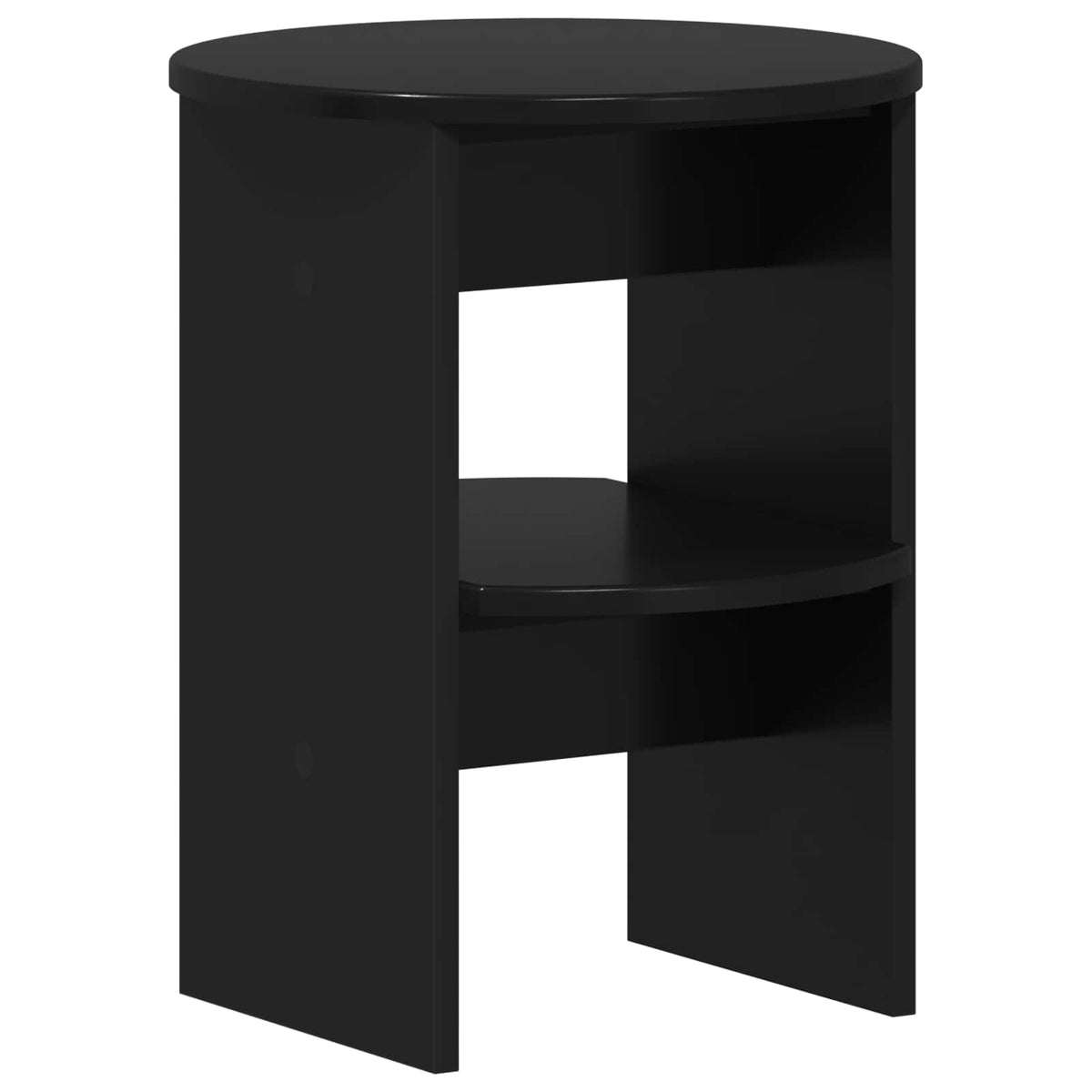 Pomoćni ormarić 2 pcs Crna Ø40 x 50 cm Konstrukcijsko drvo