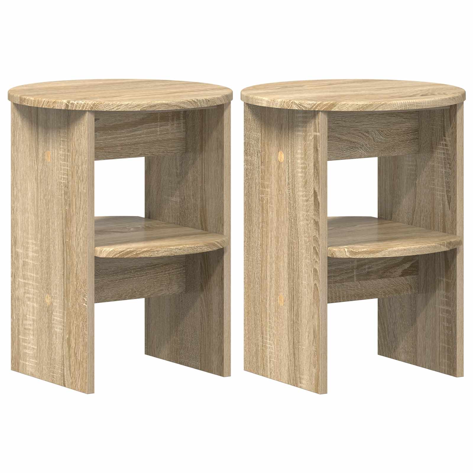 Pomoćni ormarić 2 pcs Sonoma hrast Ø40 x 50 cm