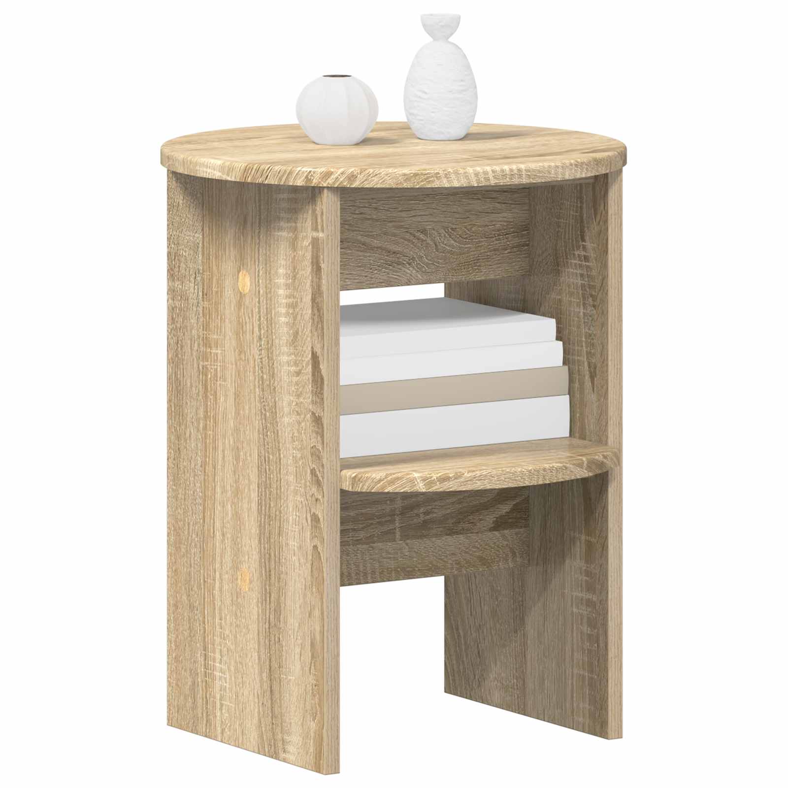 Pomoćni ormarić 2 pcs Sonoma hrast Ø40 x 50 cm