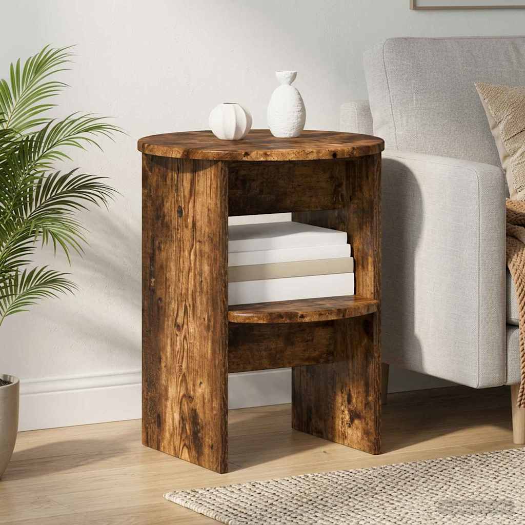 Pomoćni ormarić 2 pcs Dimljeni Hrast Ø40 x 50 cm