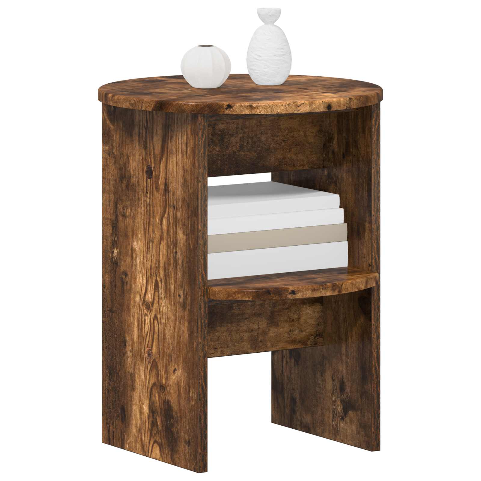 Pomoćni ormarić 2 pcs Dimljeni Hrast Ø40 x 50 cm
