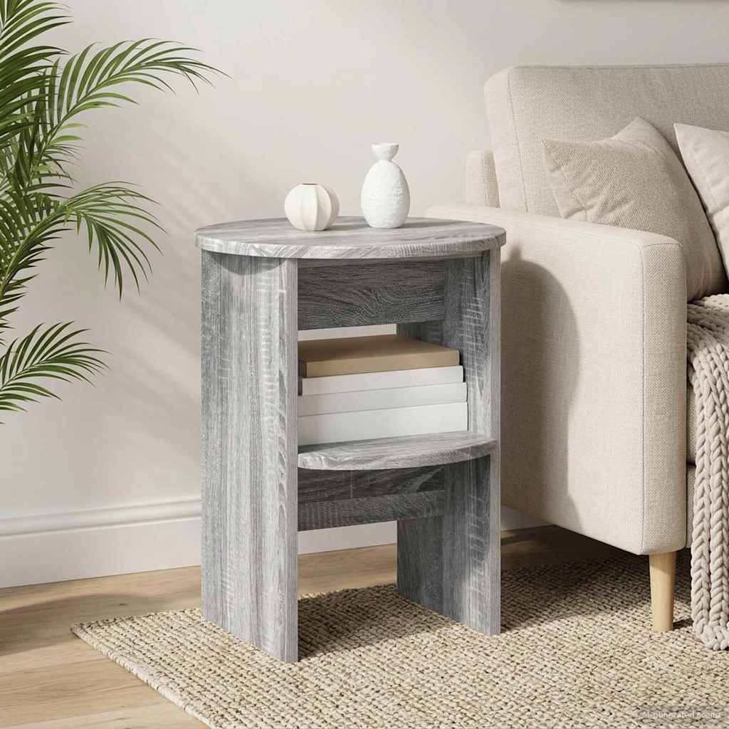 Pomoćni ormarić 2 pcs Sivi Sonoma Ø40 x 50 cm