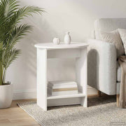 Bocni stol Bijela visokog sjaja 50 x 39,5 x 55 cm