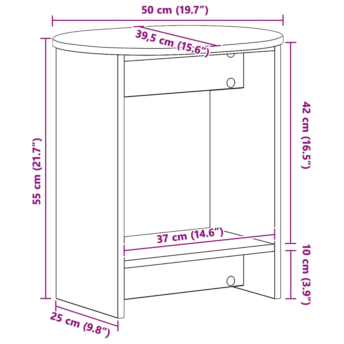 Bocni stol Staro drvo 50 x 39,5 x 55 cm Konstruirano drvo