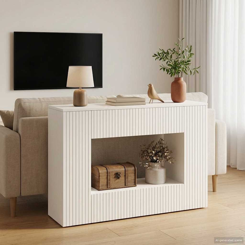 Konzolna stolica Bijeli 101 x 29 x 74 cm Konstrukcijsko drvo