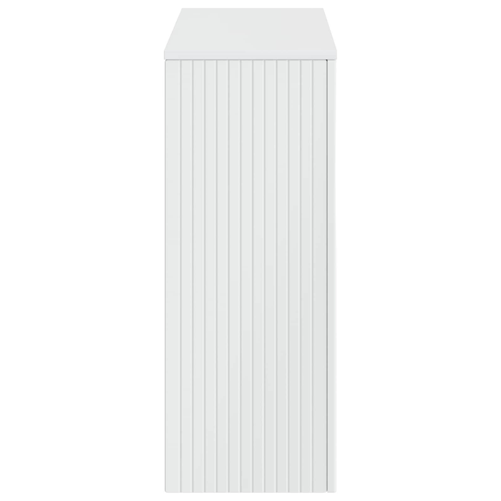 Konzolna stolica Prugasti Visoki Sjaj Bijeli 101 x 29 x 74 cm