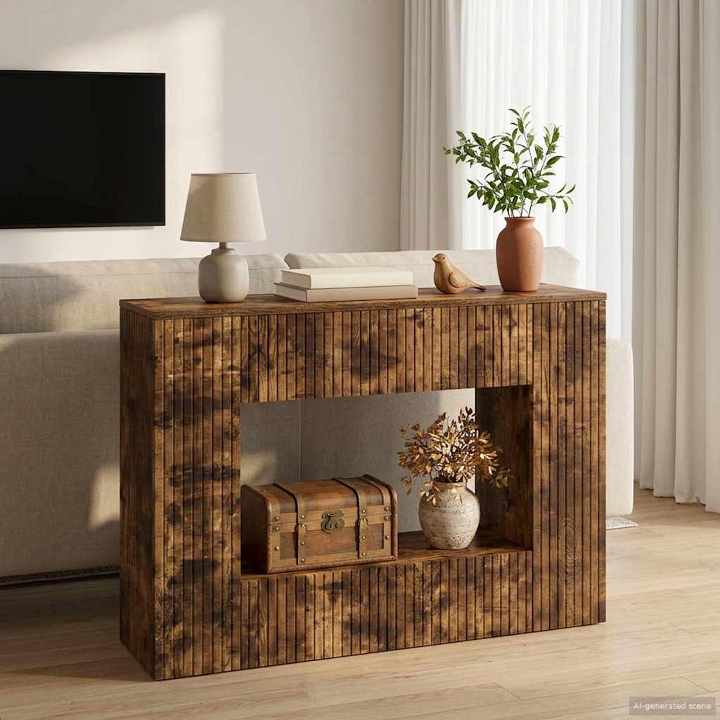 Konzolna stolica Prugasti Dimljeni Hrast 101 x 29 x 74 cm