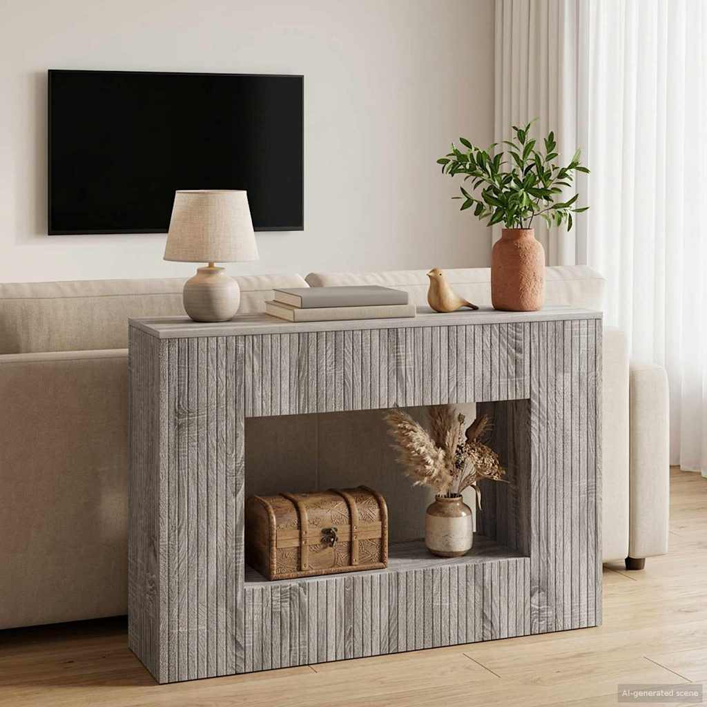 Konzolna stolica Prugasti Sivi Sonoma 101 x 29 x 74 cm