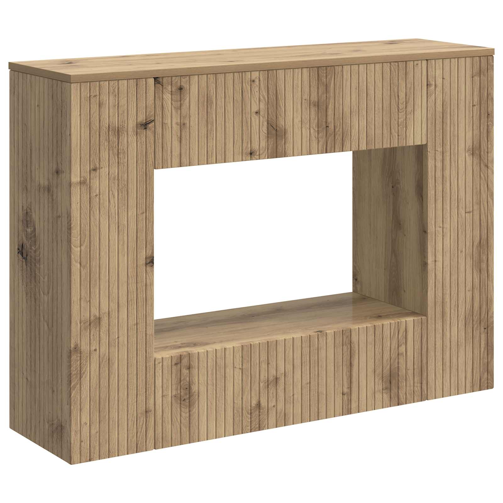 Konzolna stolica Prugasti Zanatski Hrast 101 x 29 x 74 cm