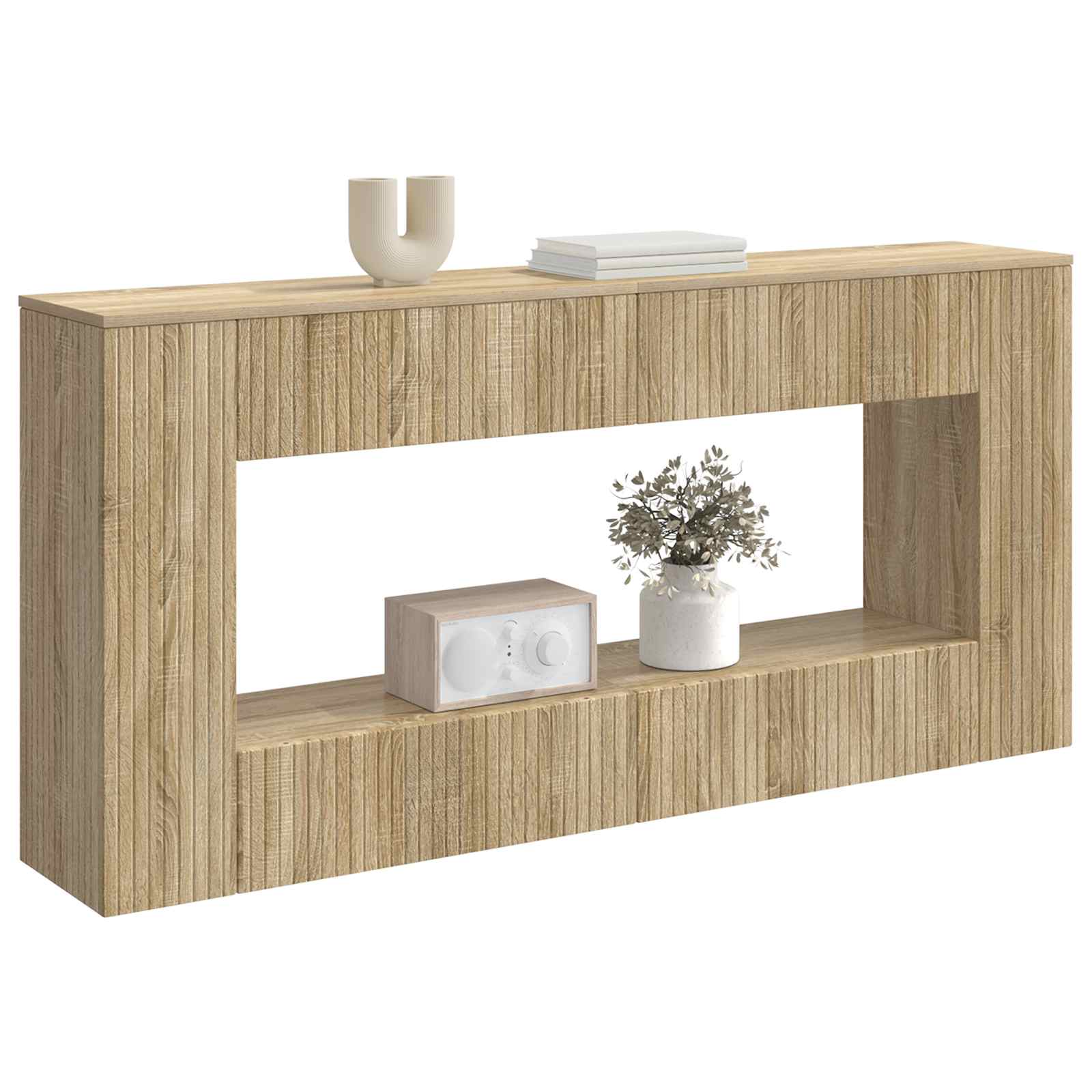 Konzolna stolica Prugasti Sonoma hrast 155 x 29 x 74 cm
