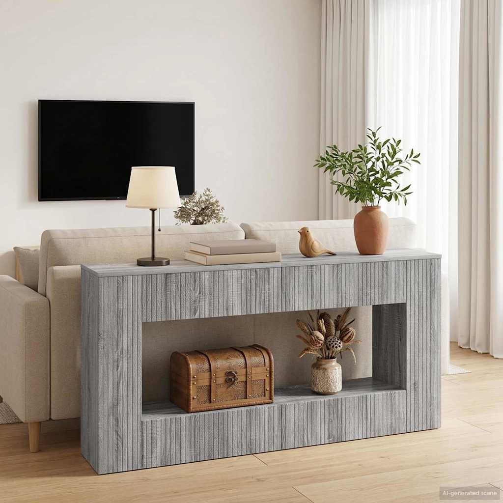 Konzolna stolica Prugasti Sivi Sonoma 155 x 29 x 74 cm