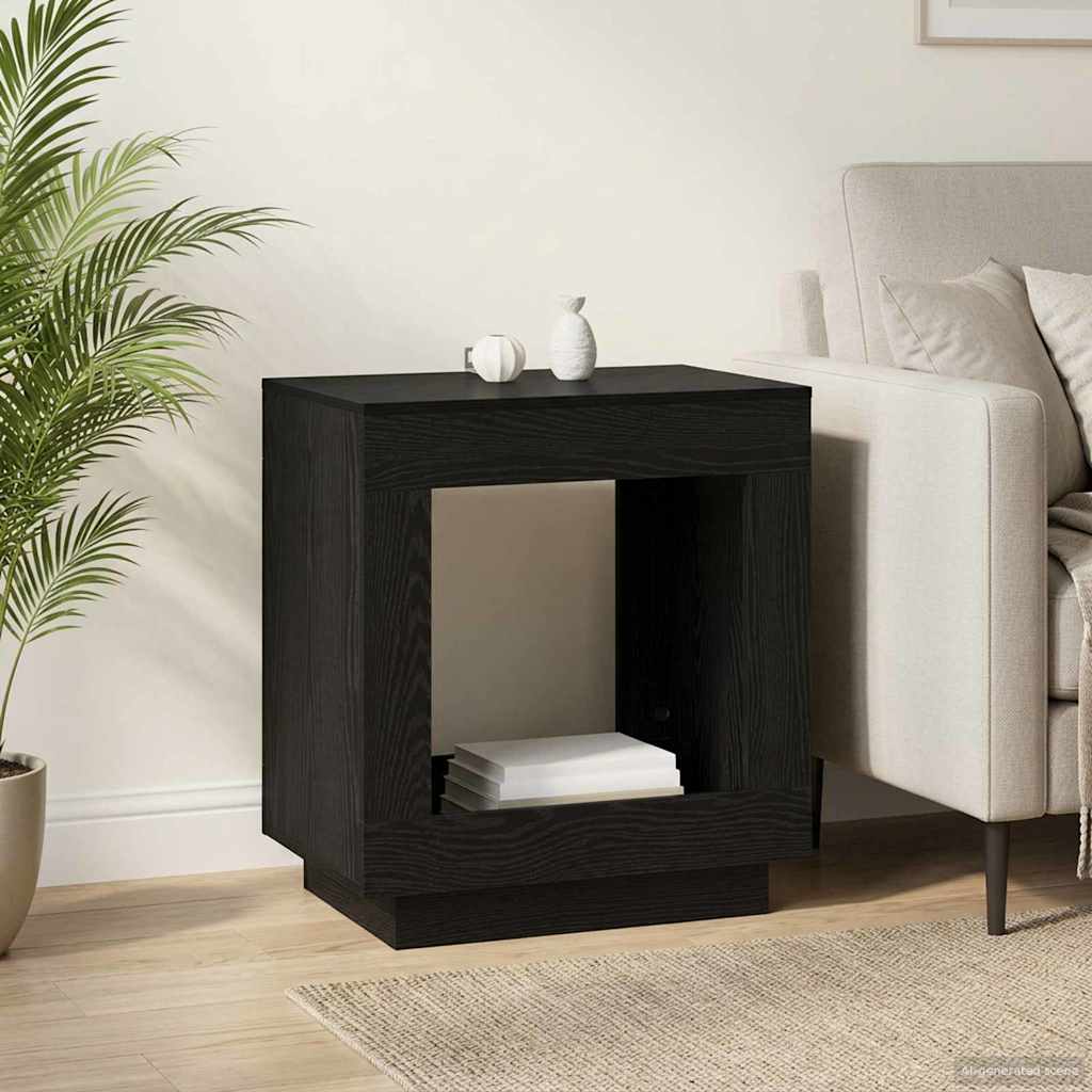 Bocni stol Crni hrast 60 x 40 x 65 cm Konstruirano drvo