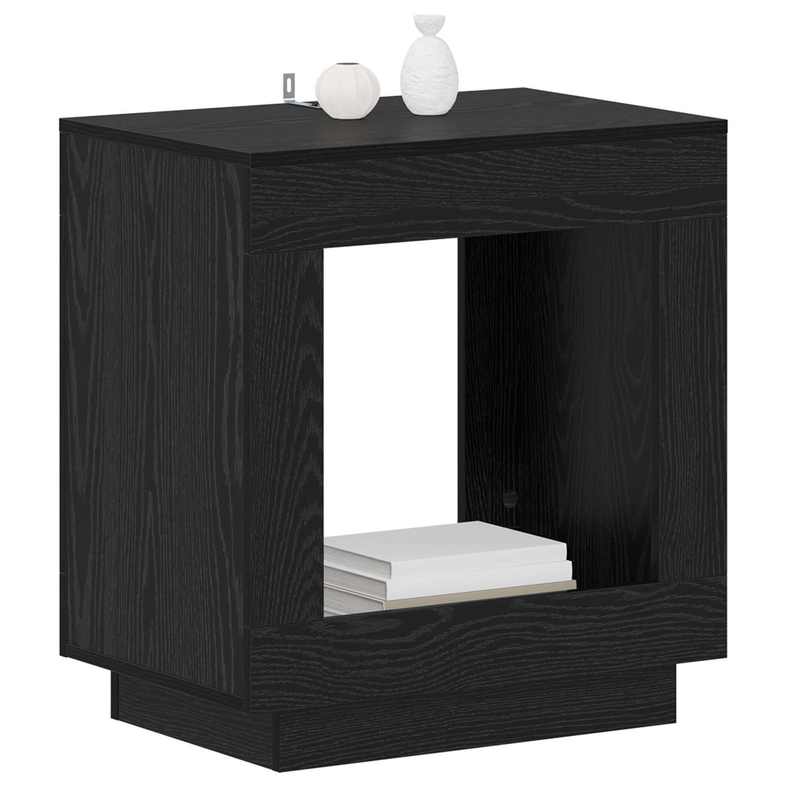 Bocni stol Crni hrast 60 x 40 x 65 cm Konstruirano drvo