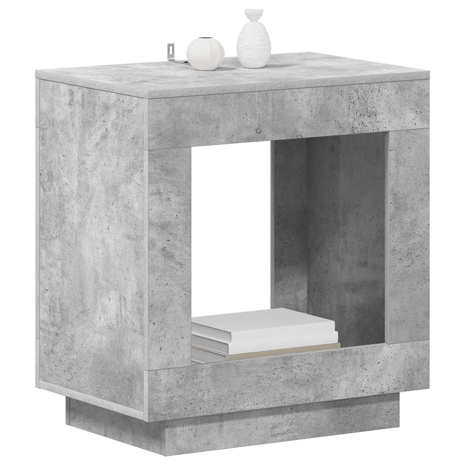 Bocni stol Betonska siva 60 x 40 x 65 cm Konstruirano drvo