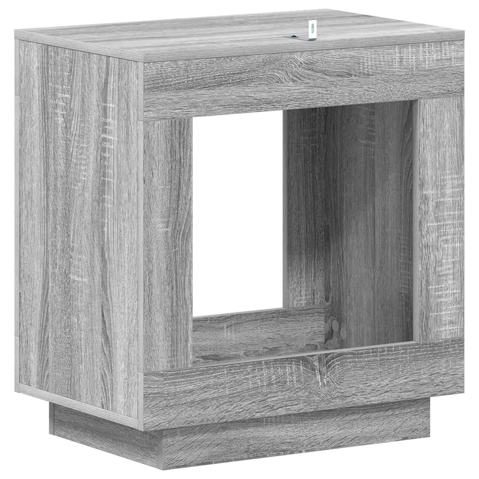 Bocni stol Siva sonoma 60 x 40 x 65 cm Konstruirano drvo
