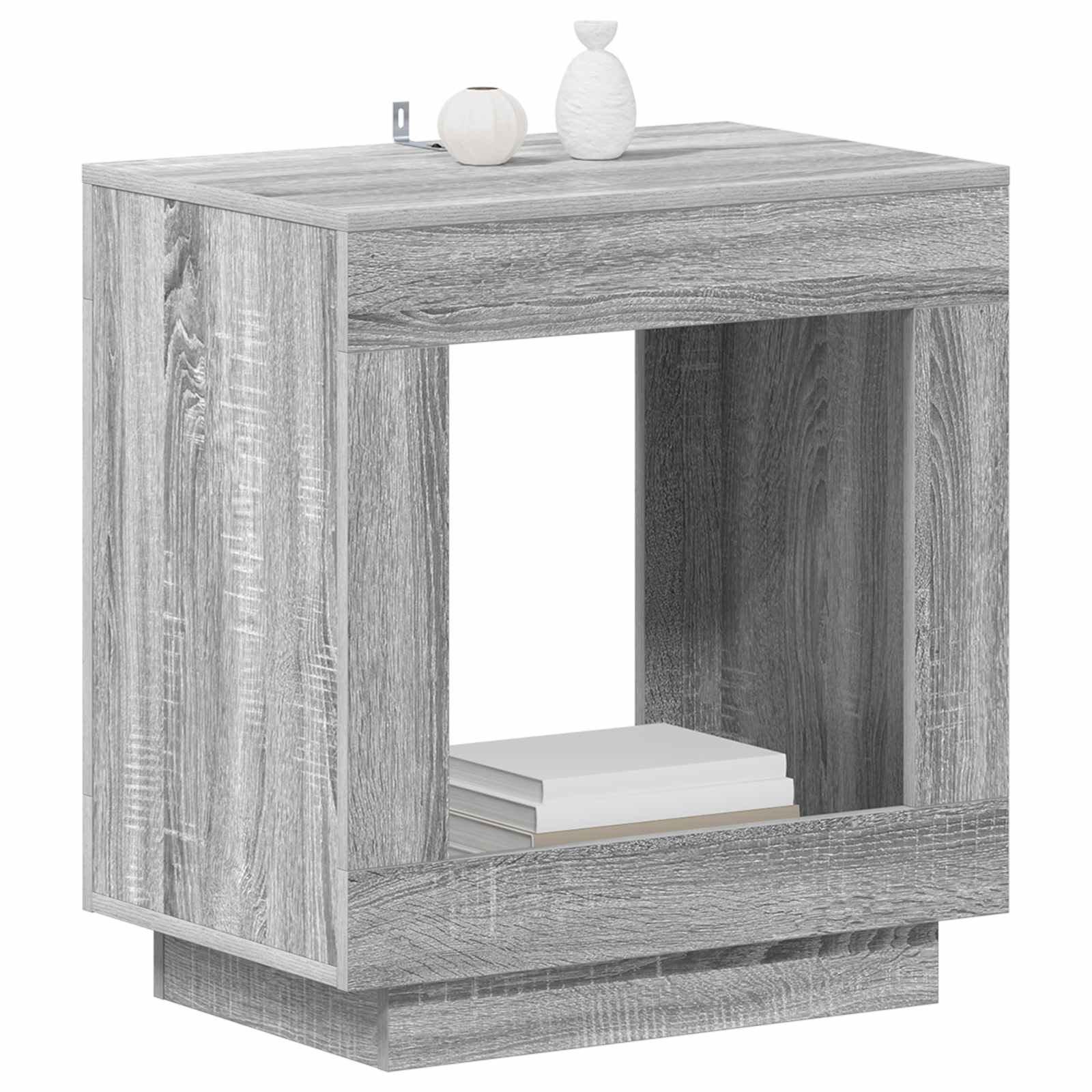 Bocni stol Siva sonoma 60 x 40 x 65 cm Konstruirano drvo