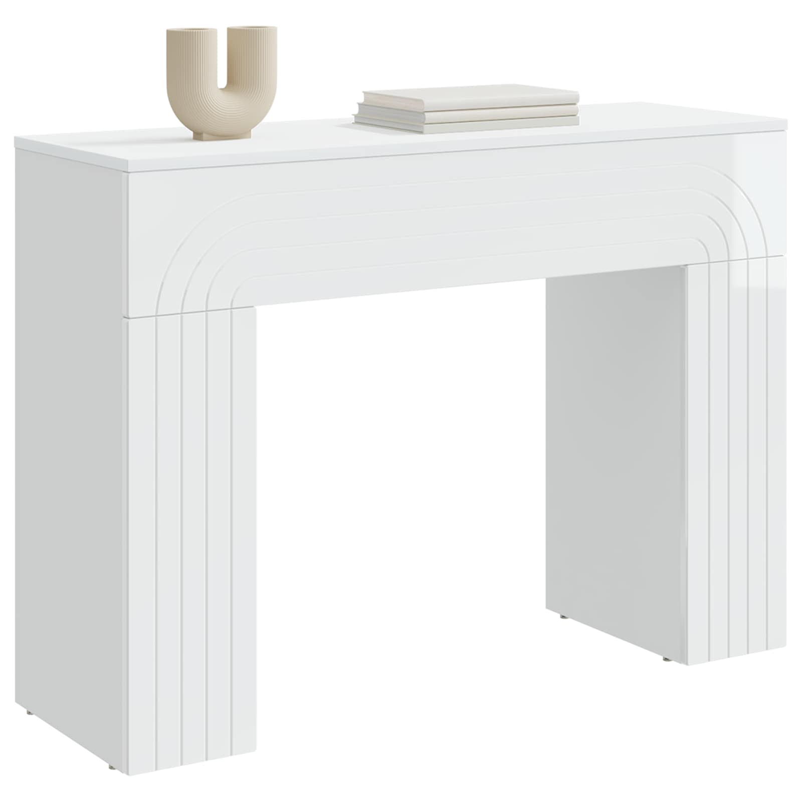 Kava Stol Bijela visokog sjaja 102 x 35 x 75 cm
