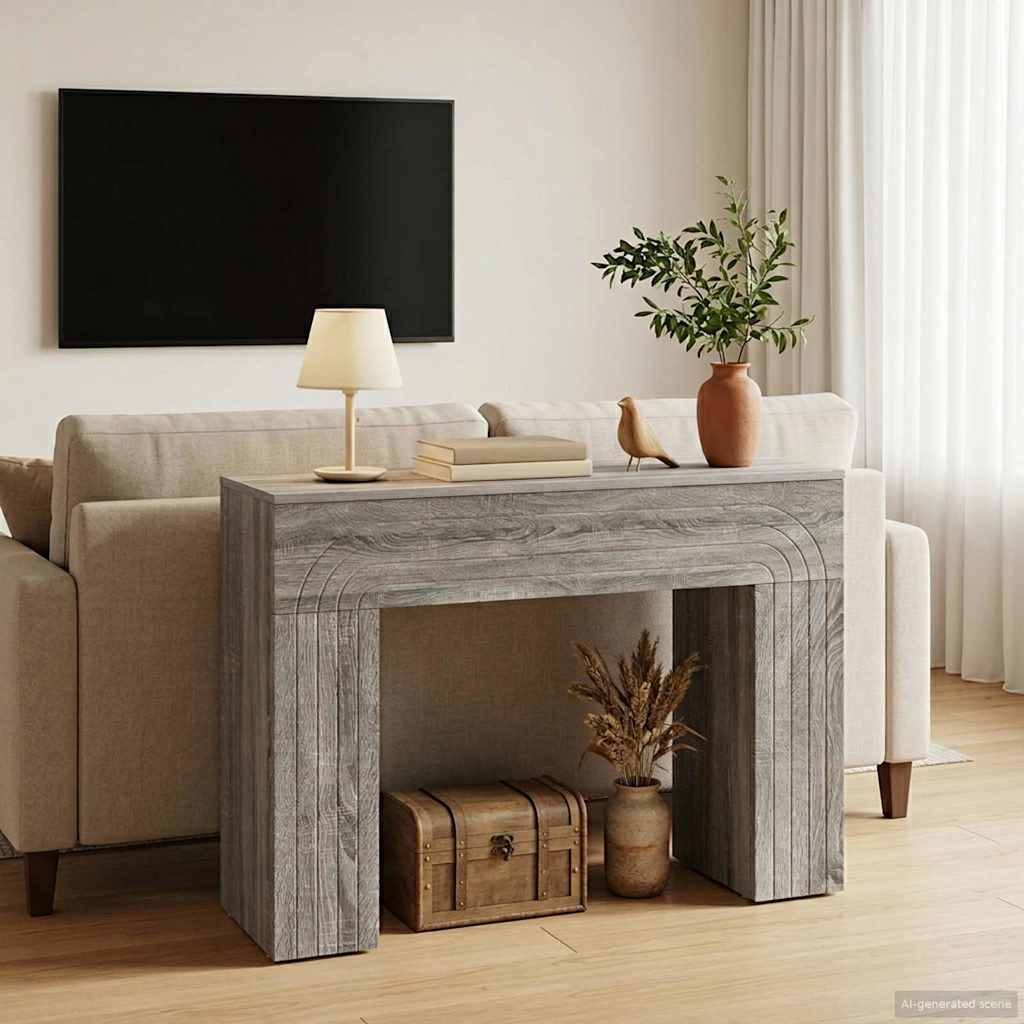 Kava Stol Siva sonoma 102 x 35 x 75 cm Konstruirano drvo