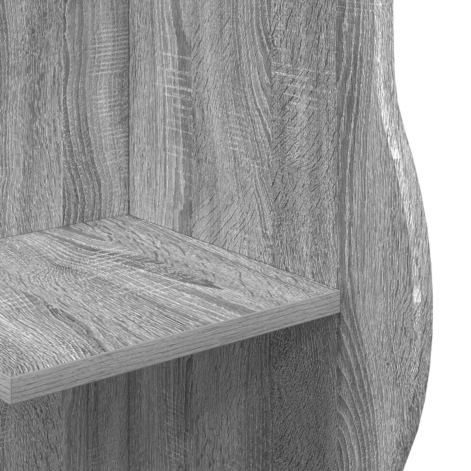 Kutna polica Siva sonoma 34 x 33 x 102 cm Konstruirano drvo