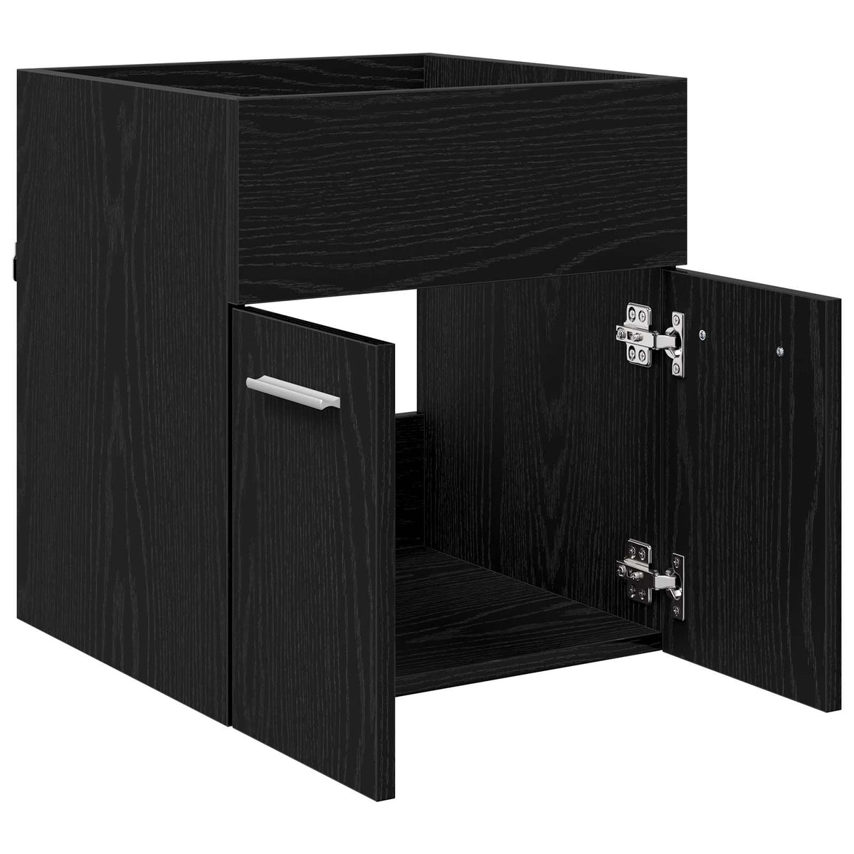 Ormarić za umivaonik s pohranom Crni hrast 41 x 38,5 x 46 cm