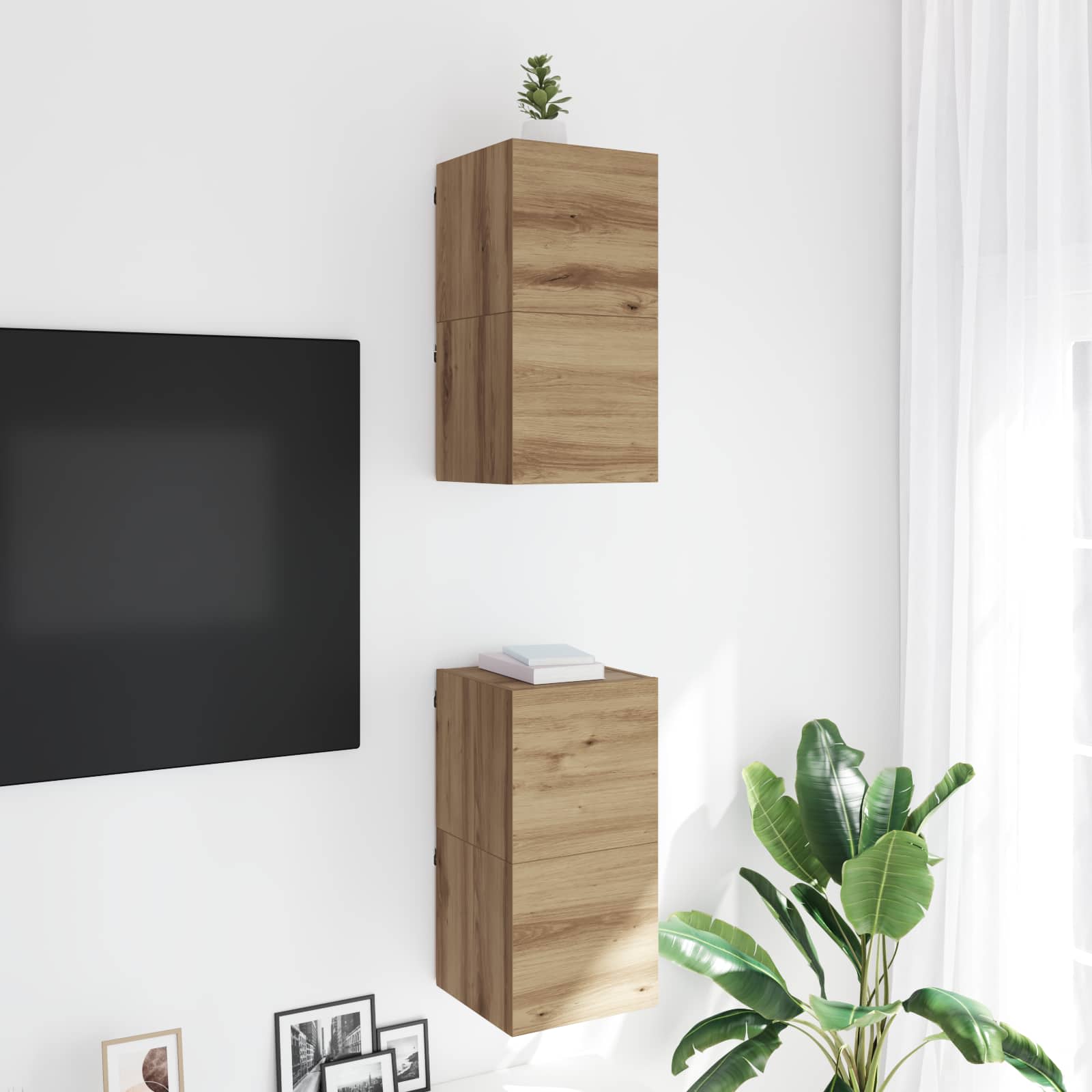 Ormar za TV montiran na zid Hrast artisan 30,5 x 30 x 30 cm