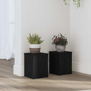 Stalak za biljke 2 pcs Crni hrast 15 x 15 x 20 cm
