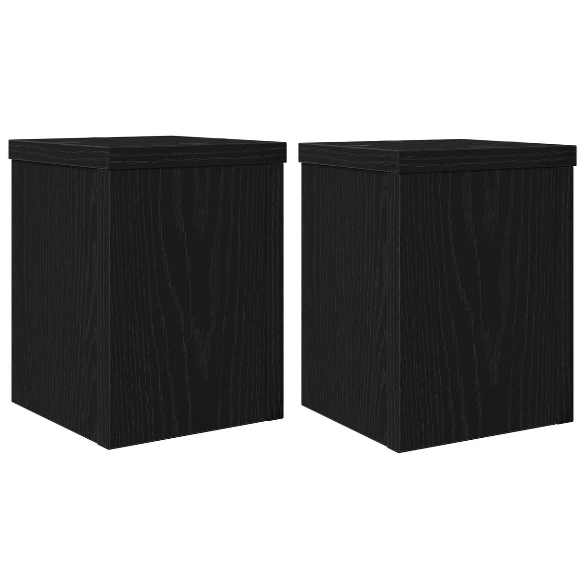 Stalak za biljke 2 pcs Crni hrast 15 x 15 x 20 cm