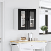 Zidni stakleni ormarić Lucca Crni hrast 60 x 31 x 60 cm
