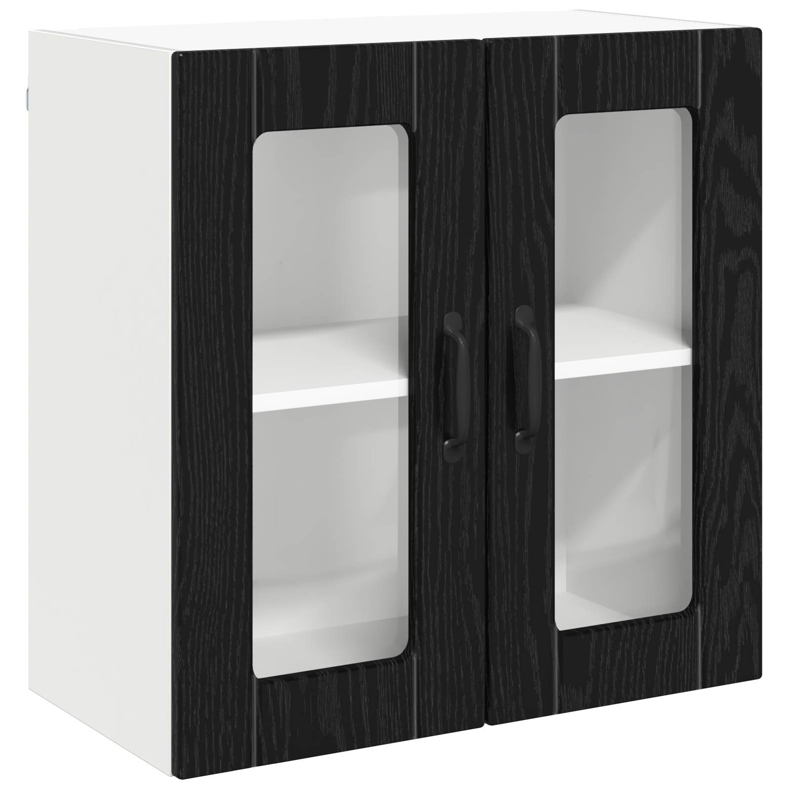 Zidni stakleni ormarić Lucca Crni hrast 60 x 31 x 60 cm