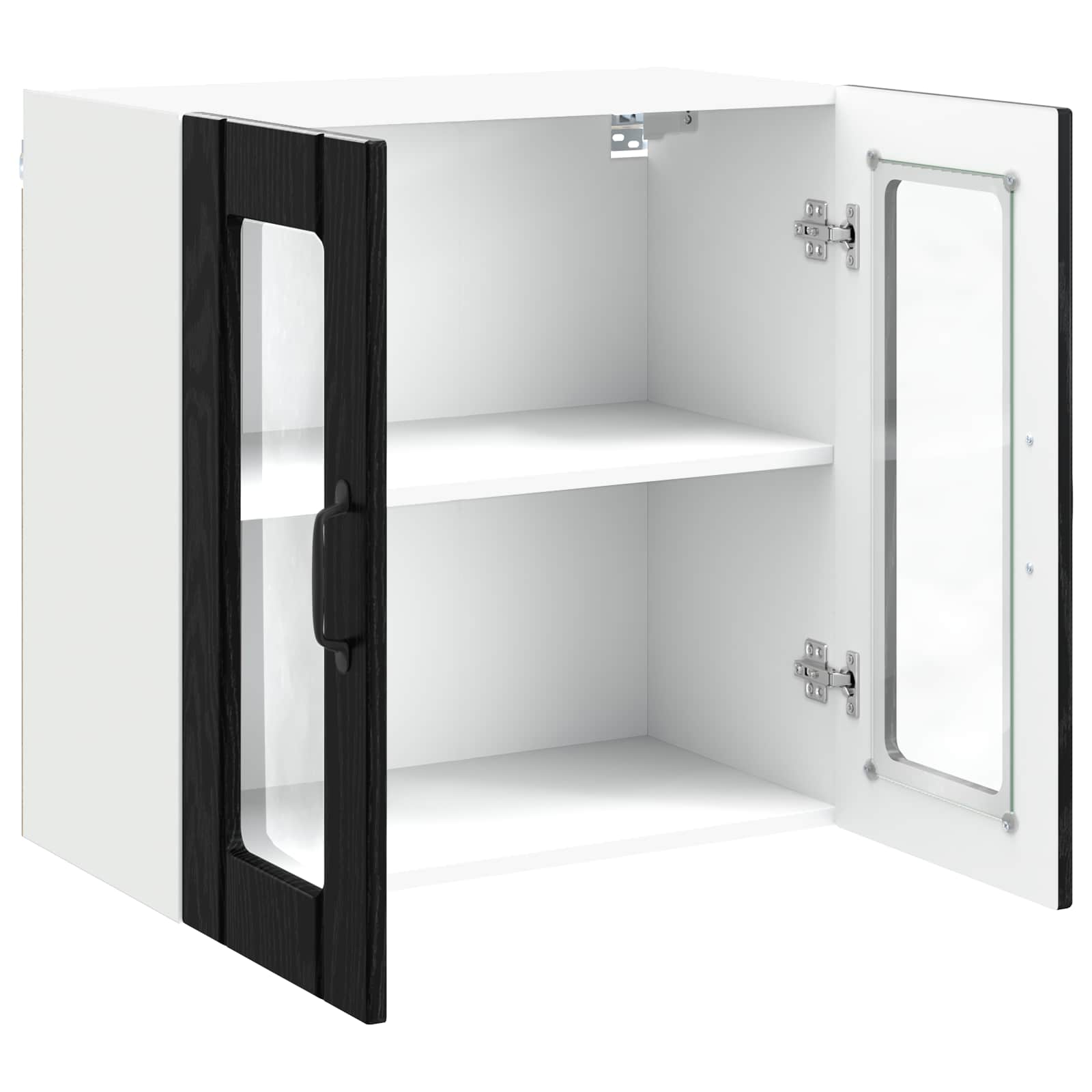 Zidni stakleni ormarić Lucca Crni hrast 60 x 31 x 60 cm