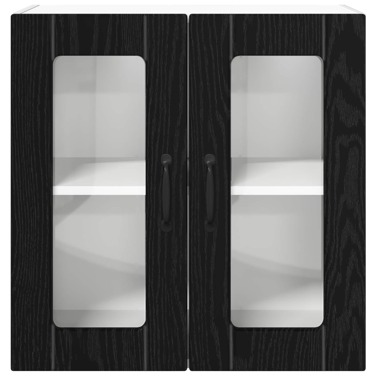 Zidni stakleni ormarić Lucca Crni hrast 60 x 31 x 60 cm
