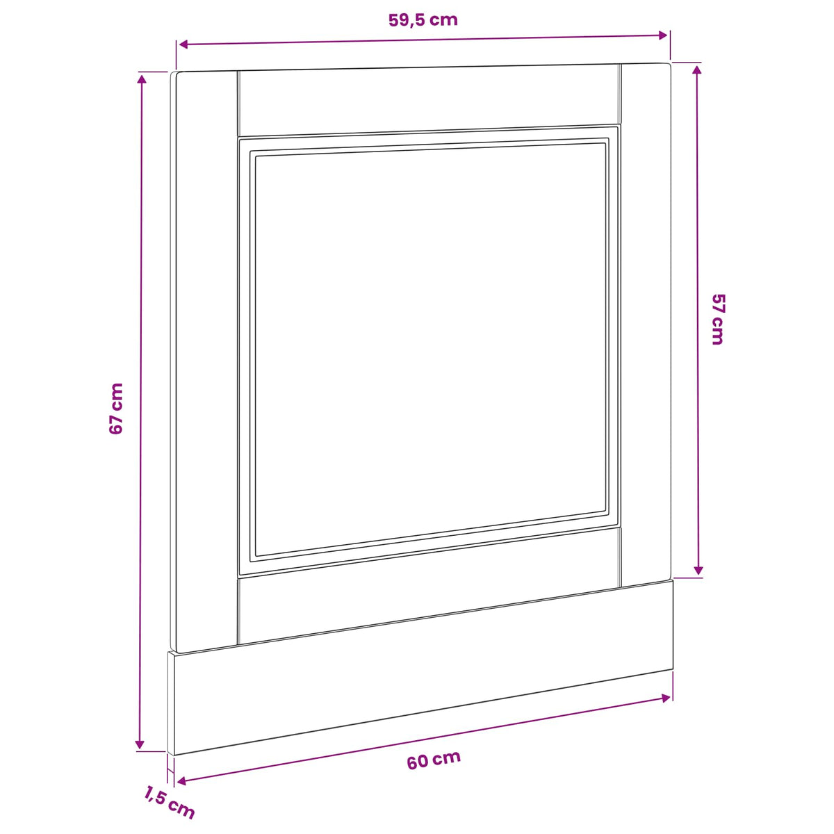 Ploča za perilicu posuđa Crni hrast 60 x 1,5 x 57 cm