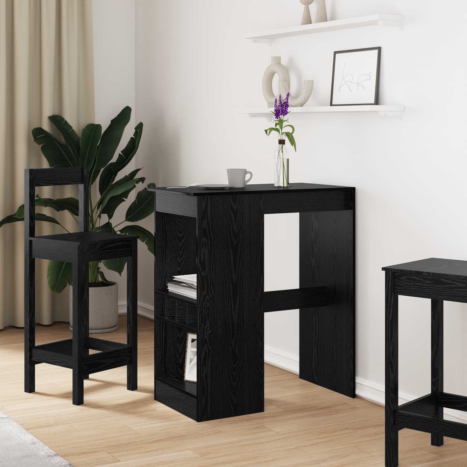 Stol za bar Crni hrast 90 x 47.5 x 103.5 cm Konstruirano drvo