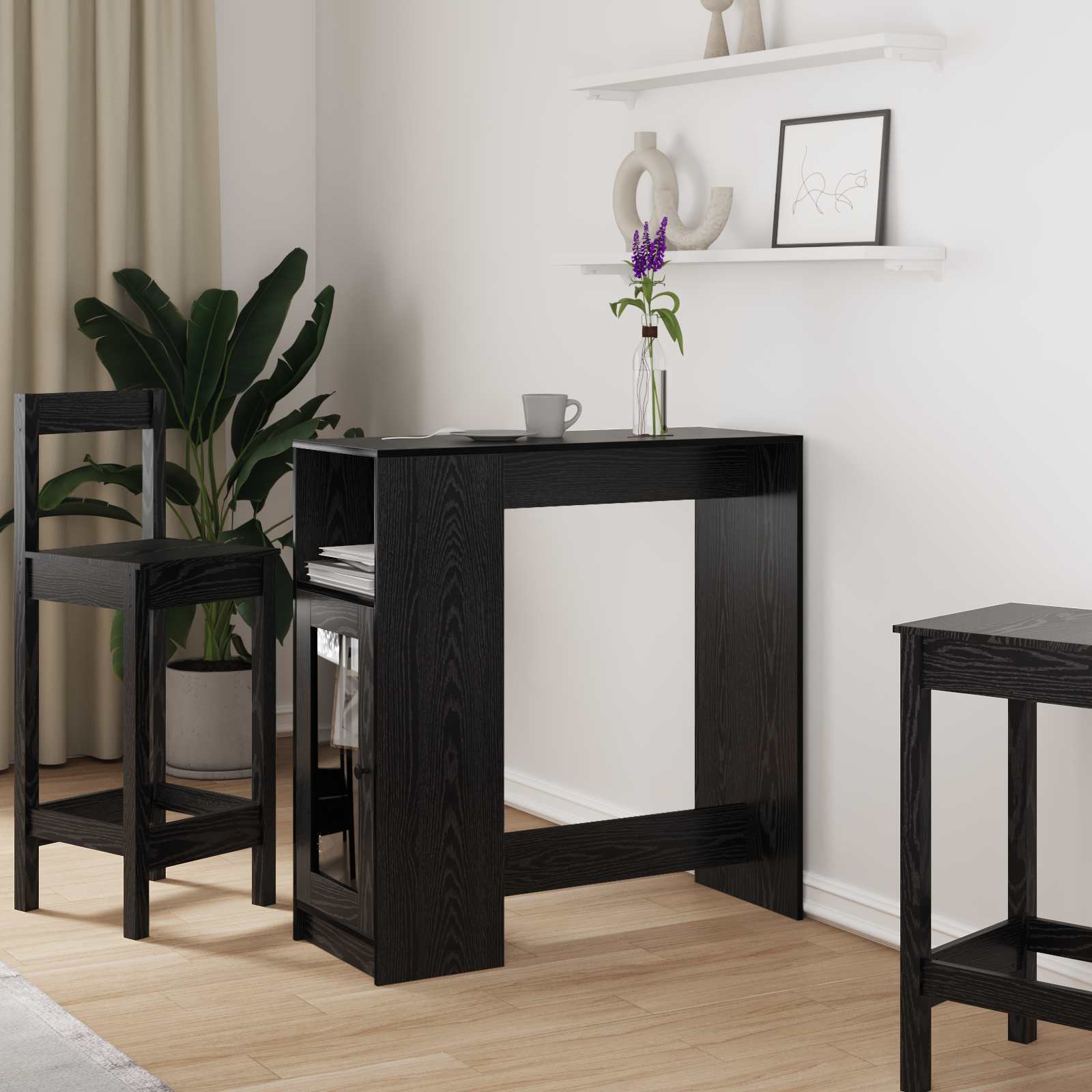 Stol za bar Crni hrast 101 x 40 x 103,5 cm Konstruirano drvo