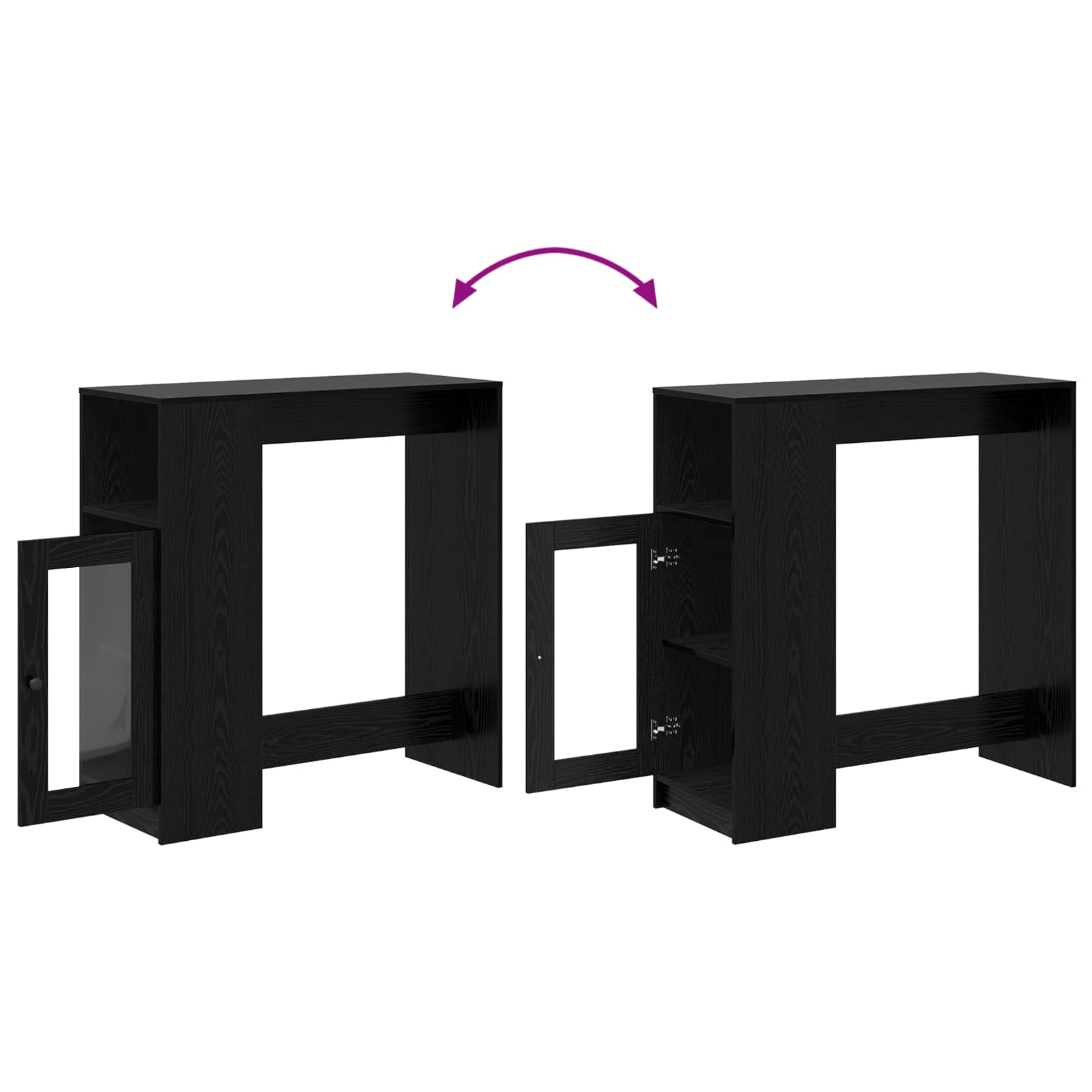Stol za bar Crni hrast 101 x 40 x 103,5 cm Konstruirano drvo