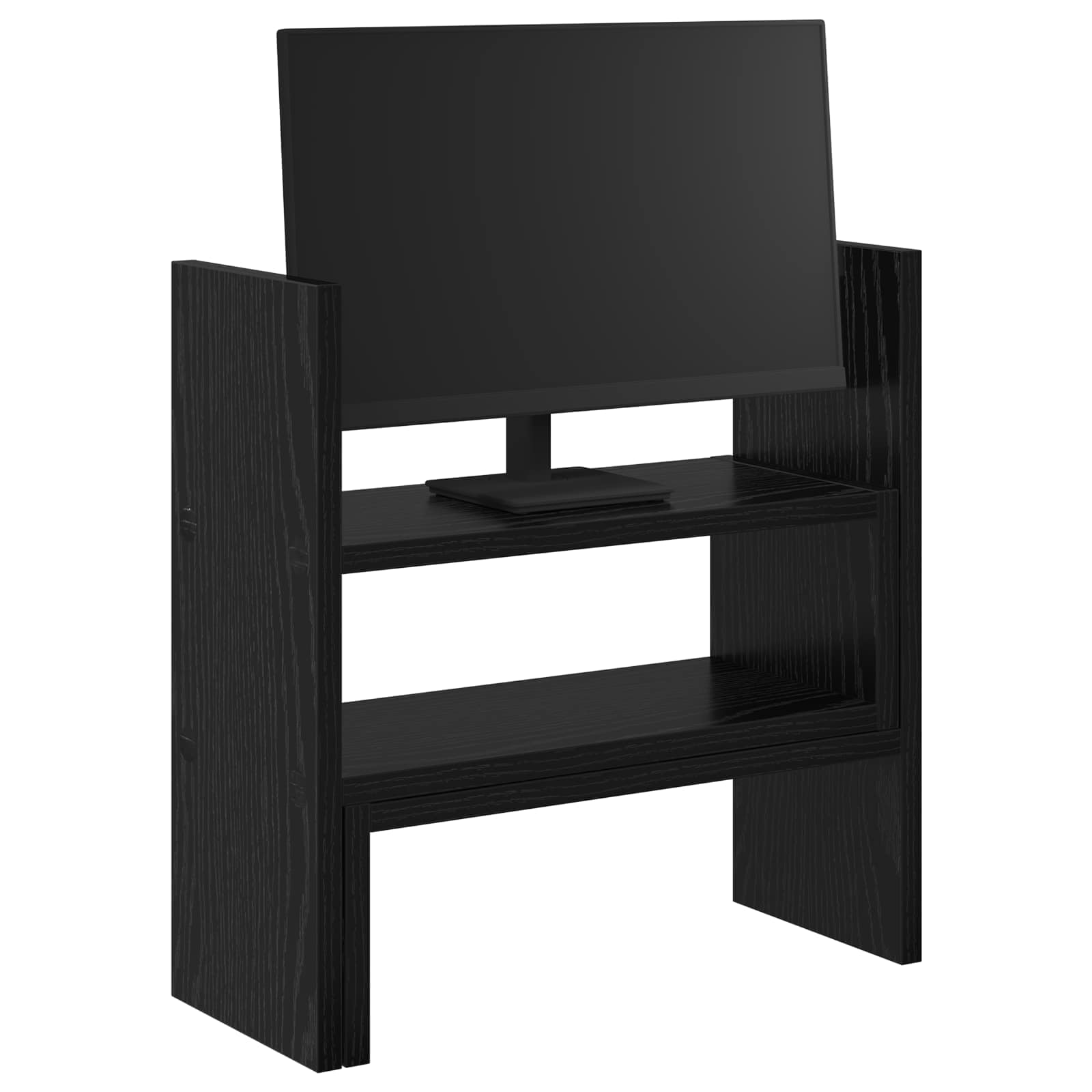 Stalak za monitor na stolu Podesiva Crni hrast 40 x 17 x 41 cm