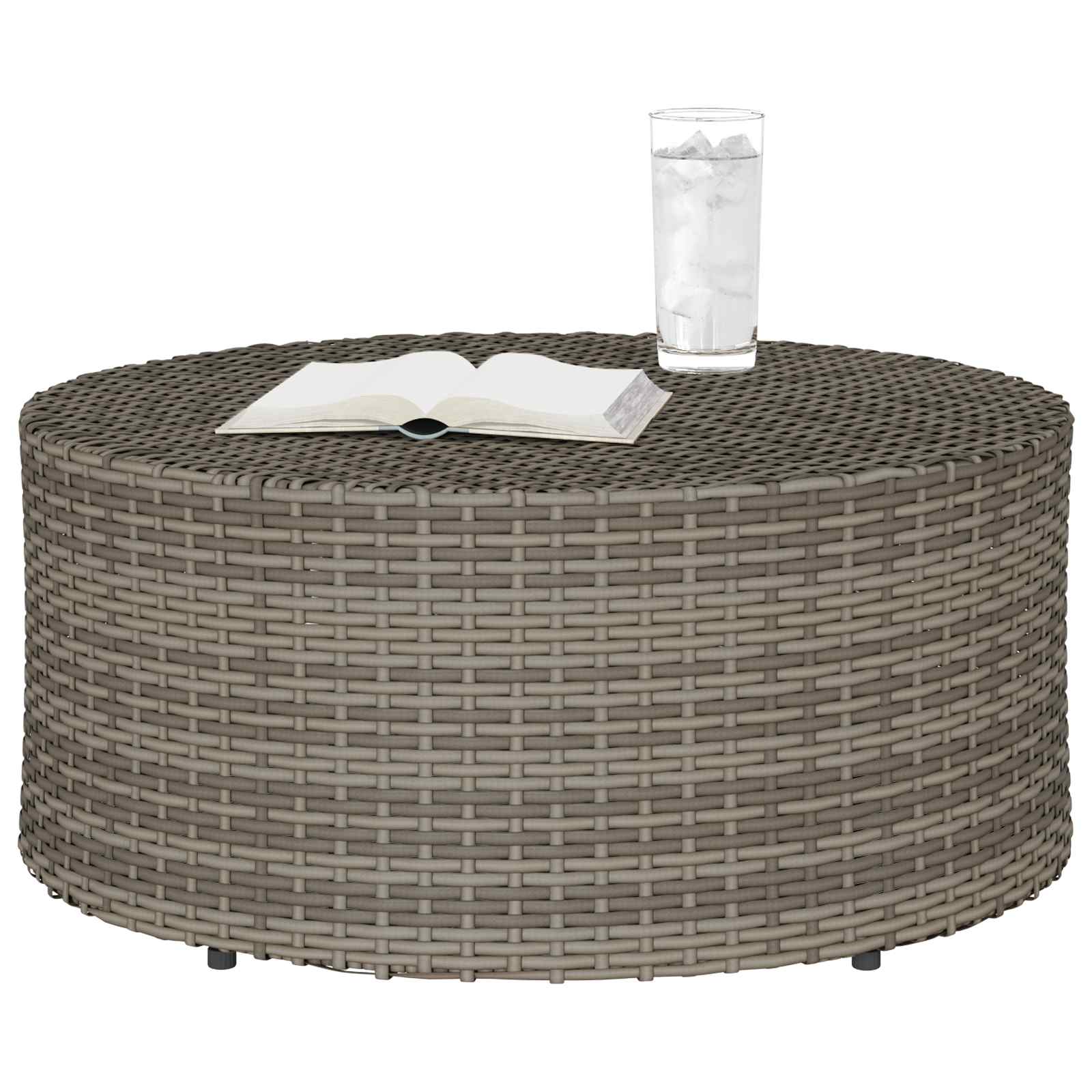 Vanjski stol za kavu Sivi Ø 68 x 30 cm poliratan