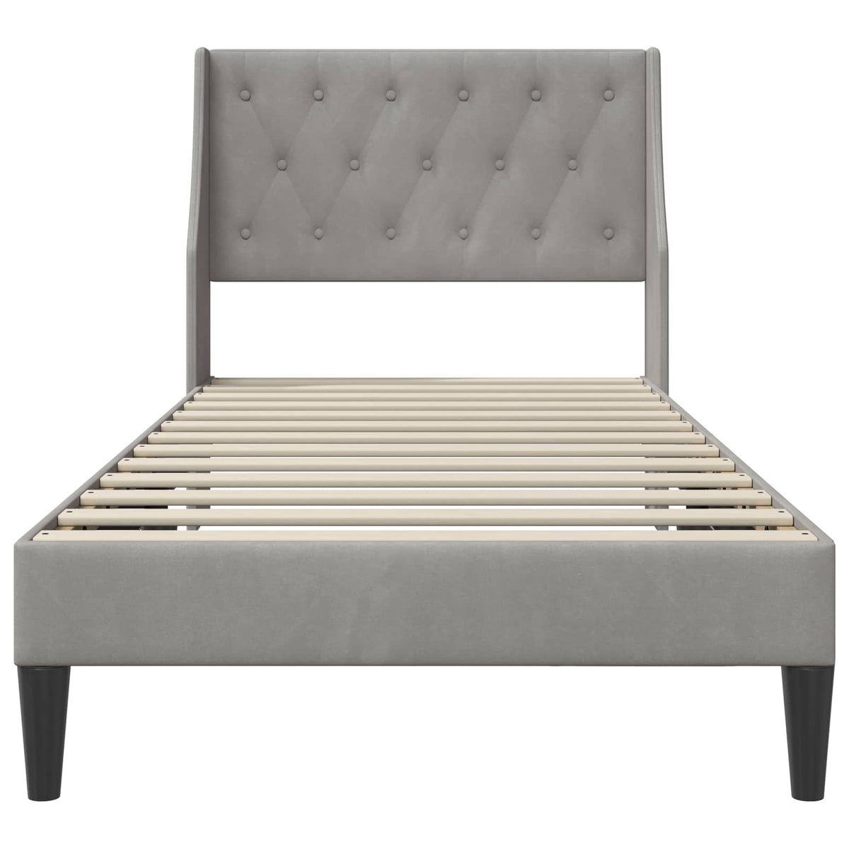 Krevetna konstrukcija Svijetlo siva 80 x 200 cm Baršun