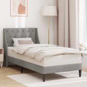 Krevetna konstrukcija Svijetlo siva 90 x 200 cm Baršun