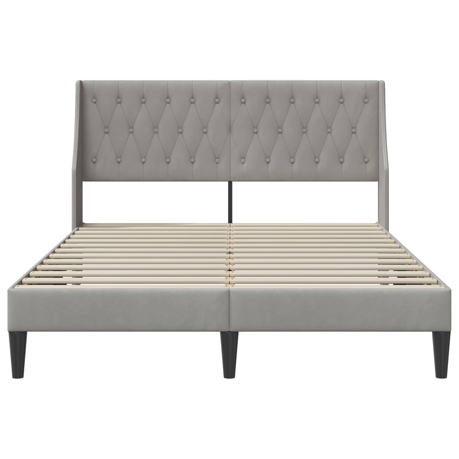 Krevetna konstrukcija Svijetlo siva 120 x 200 cm Baršun