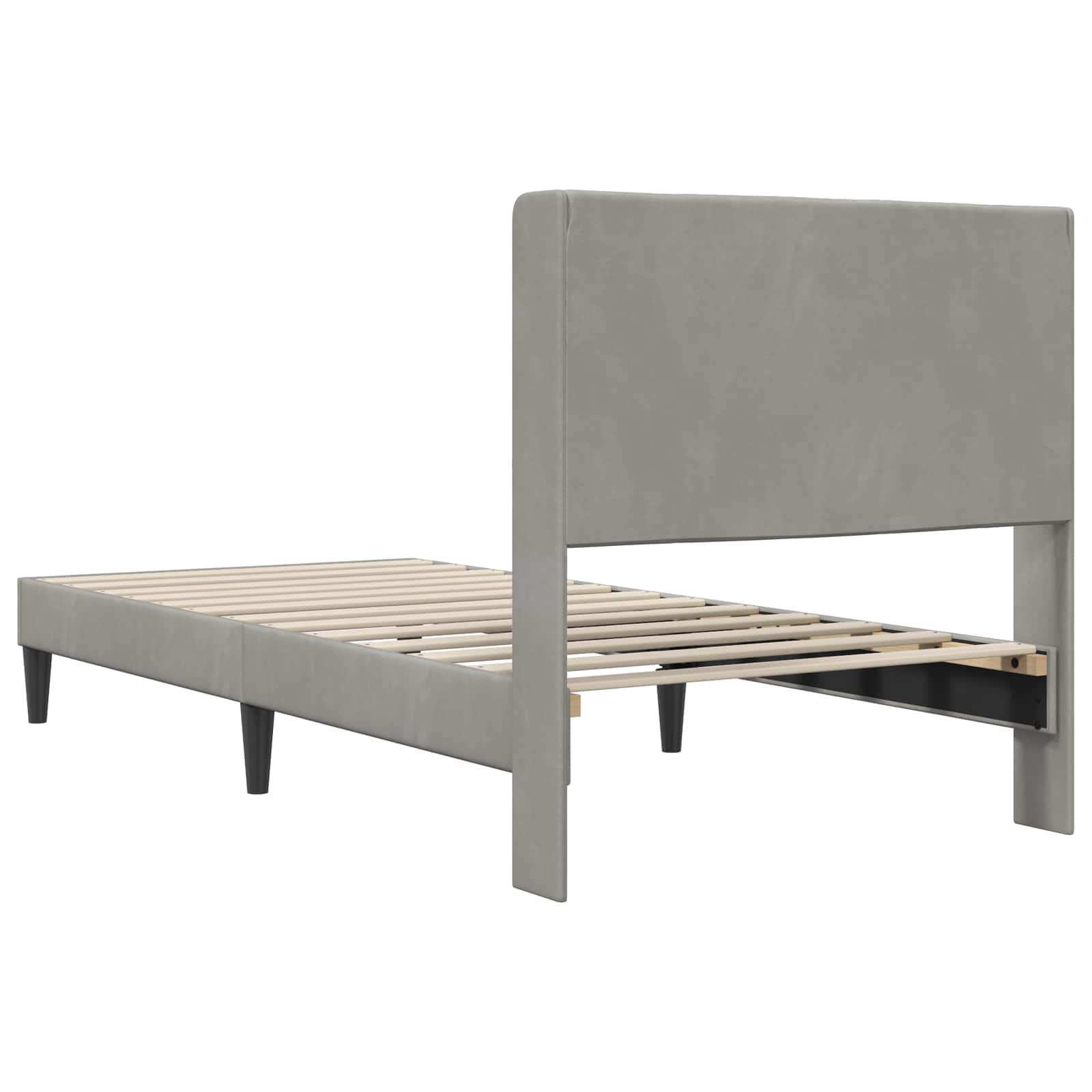 Krevetna konstrukcija Svjetlosiva 90 x 200 cm Baršun