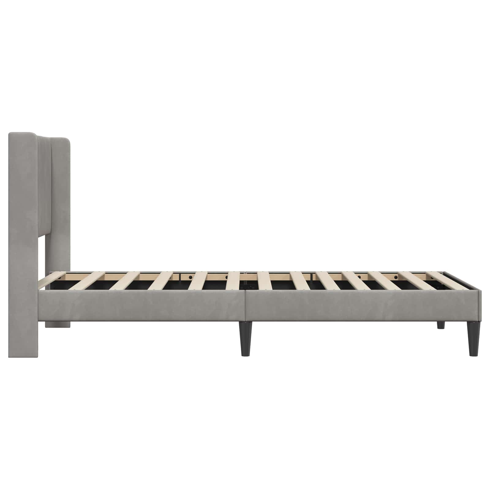 Krevetna konstrukcija Svjetlosiva 90 x 200 cm Baršun