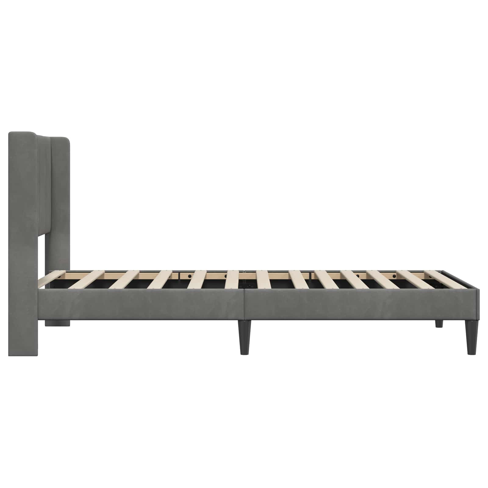 Krevetna konstrukcija Tamnosiva 100 x 200 cm Baršun