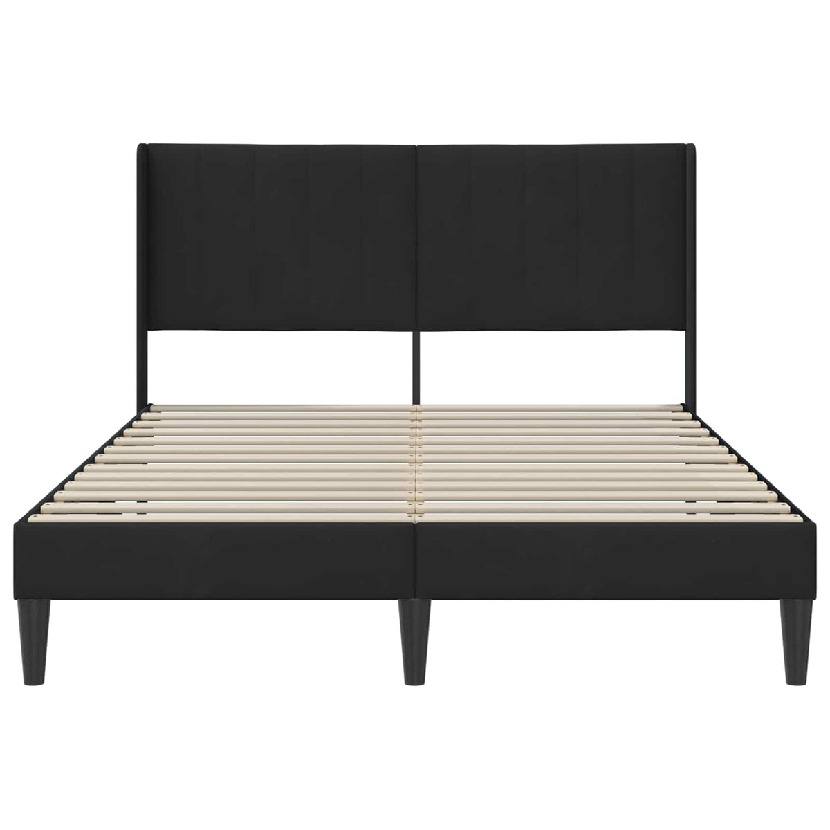 Krevetna konstrukcija s uzglavljem Crna 120 x 200 cm Baršun