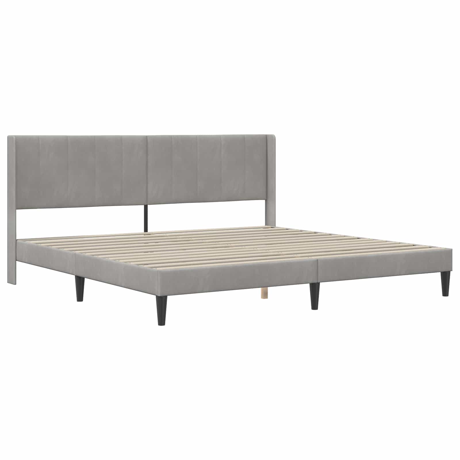 Krevetna konstrukcija Svjetlosiva 200 x 200 cm Baršun