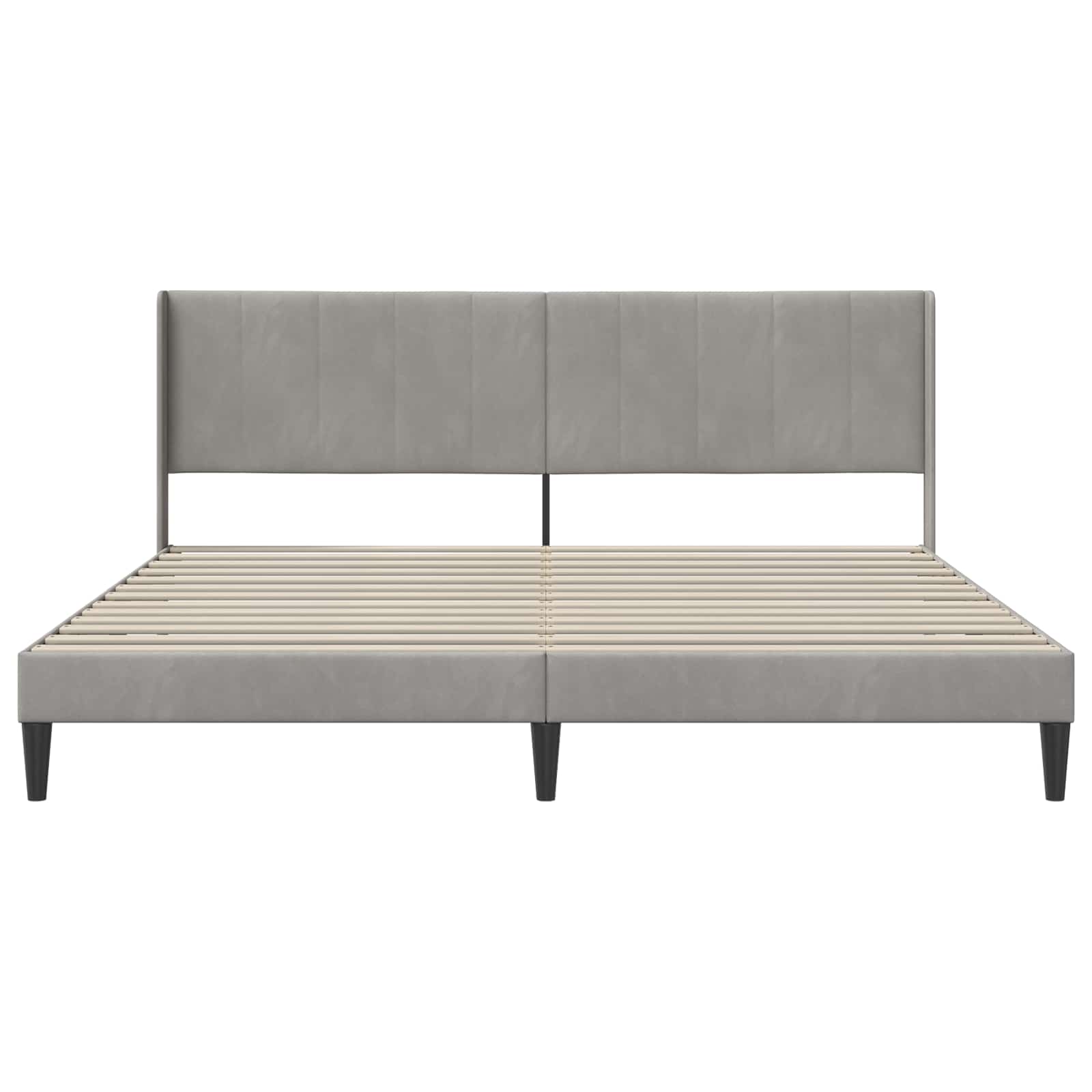 Krevetna konstrukcija Svjetlosiva 200 x 200 cm Baršun