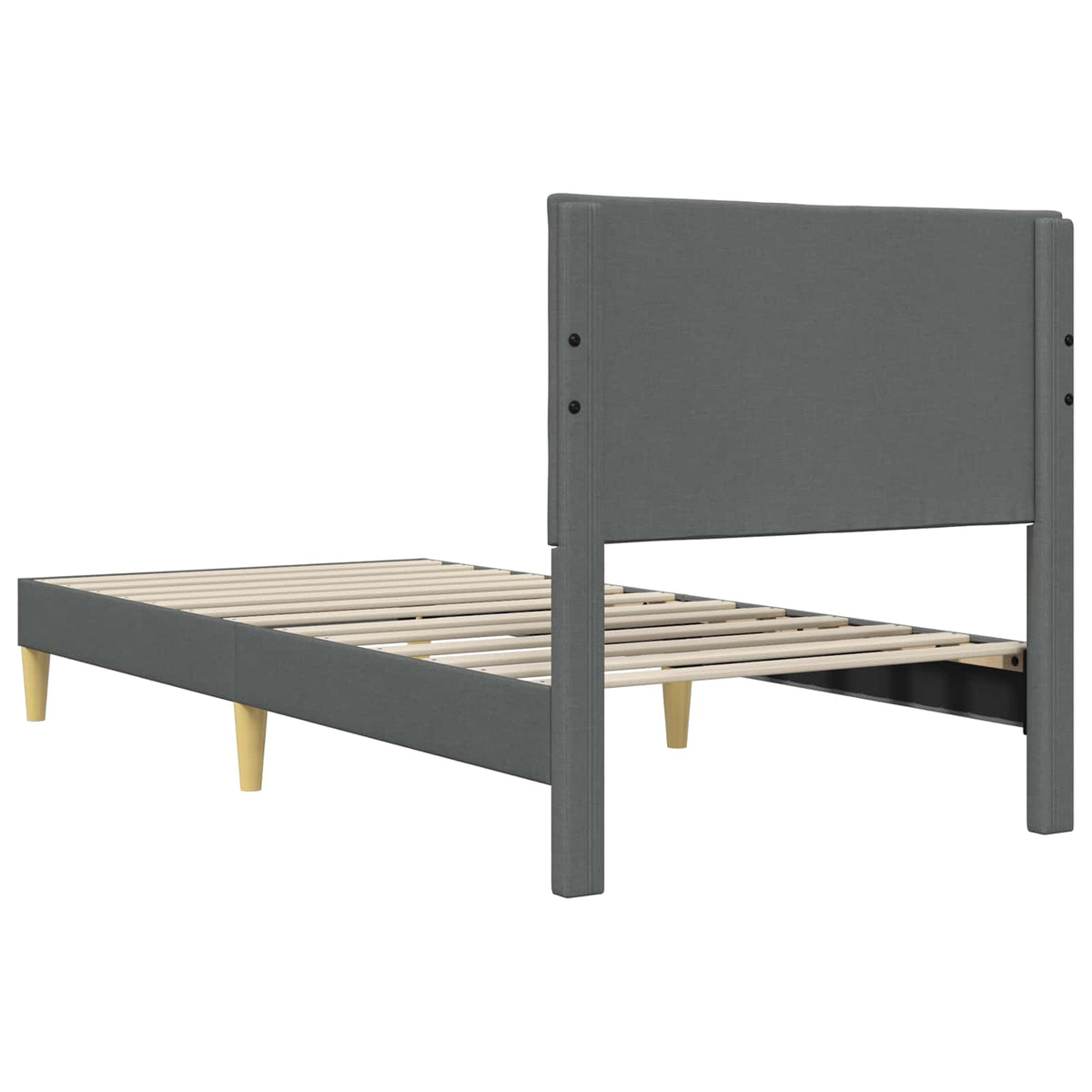 Krevetna konstrukcija Tamnosiva 80 x 200 cm Tkanina