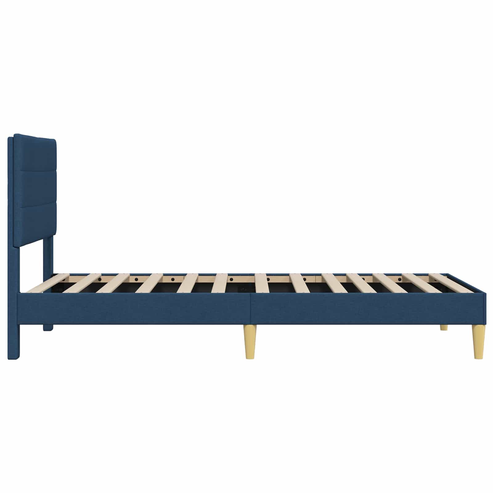 Krevetna konstrukcija s uzglavljem Plava 100 x 200 cm Tkanina